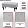 Ottomane Chesterfield, Sitzhocker Fußablage Hocker, wasserabweisend Stoff/Textil 39x77x47cm ~ hellrosa Bild 2
