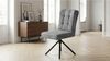 Massivart® Polsterstuhl drehbar, Esszimmerstuhl mit Wippfunktion und Taschenfederkern, »Hedia«, Chenille-Optik · Metallgestell schwarz · mit Nivellierung Bild 3