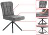 Massivart® Polsterstuhl drehbar, Esszimmerstuhl mit Wippfunktion und Taschenfederkern, »Hedia«, Chenille-Optik · Metallgestell schwarz · mit Nivellierung Bild 4