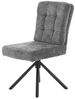 Massivart® Polsterstuhl drehbar, Esszimmerstuhl mit Wippfunktion und Taschenfederkern, »Hedia«, Chenille-Optik · Metallgestell schwarz · mit Nivellierung Bild 2