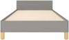 vidaXL Polsterbett mit Kopfteil Stoff Hellgrau 100x200 cm Bild 3