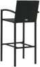 vidaXL Barhocker 4 Stk. Schwarz Poly Rattan 313455 Bild 5