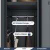 Umkleideschrank Spind KACPER - 1 Abteil, Etikettenhalter Lüftungsschlitze | Umkleidespind Metall Schließfachschrank Garderobenspind, 180x30x50cm Anthrazit Bild 4