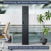 Umkleideschrank Spind KACPER - 1 Abteil, Etikettenhalter Lüftungsschlitze | Umkleidespind Metall Schließfachschrank Garderobenspind, 180x30x50cm Anthrazit Bild 3
