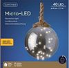 Kaemingk LED-Lichterkette LED Kugel getönt Ø20cm Warmweiß 40 LEDs mit Timer Bild 4