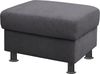 TRENDMANUFAKTUR Hocker Rondo, Polsterhocker zur Serie, Breite 67 cm, Füße schwarz, Fußhocker wahlweise mit Federkern, in verschiedenen Bezügen bestellbar Bild 4