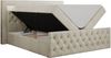 Boxspringbett, Stauraumbett mit Bettkasten, LED - GOLD-9 - 140x200cm - Beige Velours - H3 Bild 4