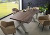 Baumtisch Akazie 180x90x77 grau lackiert / X-Beine silber matt FREEFORM 5 Bild 2