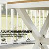Outsunny Garten-Essgruppe mit 6 stapelbare Stühlen, Holzoptik, Aluminiumrahmen, Lamellsitz, (Sitzgruppe, 7-tlg, Gartenmöbel Set), für Garten Terrasse Teak Bild 4