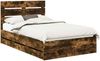vidaXL Bettrahmen Geräucherte Eiche 135 x 190 cm Ingenieurs Holz 3411841 Bild 2