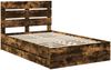 vidaXL Bettrahmen Geräucherte Eiche 135 x 190 cm Ingenieurs Holz 3411841 Bild 4