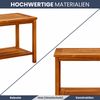Beistelltisch Holz EMMI - Massivholz, 50x35x45cm | Couchtisch Akazie Beistelltisch Couch Holztisch Outdoor Sofatisch Gartentisch eckig Bild 4