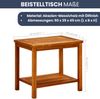 Beistelltisch Holz EMMI - Massivholz, 50x35x45cm | Couchtisch Akazie Beistelltisch Couch Holztisch Outdoor Sofatisch Gartentisch eckig Bild 3