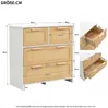 Kommode mit Schubladen, 80/38/80 cm, Schubladenkommode, Mehrzweckschrank Bild 5
