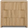 IDIMEX Kommode ELLA, Anrichte mit 3 Schubladen und Lamellenoptik aus MDF Eiche Finish Bild 2