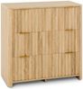 IDIMEX Kommode ELLA, Anrichte mit 3 Schubladen und Lamellenoptik aus MDF Eiche Finish Bild 3