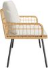 vidaXL Gartenbank mit Kissen Natur 114 x 64 x 90cm Stahl 4108262 Bild 3