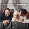 NatureMark Spannbettlaken Winter Thermo Fleece Spannbetttuch, 80% Baumwolle und 20% Polyester, Gummizug: rundum, (1 Stück), 120x200 cm - Anthrazit grau Bild 3