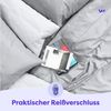 Wolkenfeld Kissenbezug Mako-Satin Baumwolle Kopfkissenbezug - Premium Kissenbezug, Größe 80x80, 40x80 und 70x90 cm I Baumwollsatin Bild 4