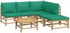 vidaXL 6-tlg. Garten-Lounge-Set mit Grünen Kissen Bambus 3155167 Bild 3