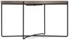 Moderner Couchtisch GRIGIO 74cm hellgrau Eichen-Optikschwarzes Metallgestell Bild 4