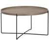 Moderner Couchtisch GRIGIO 74cm hellgrau Eichen-Optikschwarzes Metallgestell Bild 3