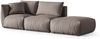 Micadoni Modulares Sofa Chris 3-Sitzer Rechts Strukturierter Stoff Warmes Grau Bild 2