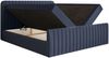 Selsey 'Saliano' Boxspringbett mit Bettkasten, Topper und Chenille-Bezug, Marineblau, 140x200 cm Bild 4