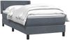vidaXL Boxspringbett mit Matratze Dunkelgrau 80x210 cm Samt 3317926 Bild 3