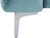 Vente-unique - EDWINA Sofa SamtStoff Blau - B 91 cm x H 76 cm x L 162 cm Bild 5