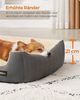 Feandrea Hundebett, Hundekorb mit Wendekissen, 70 x 55 x 21 cm, grau Bild 3