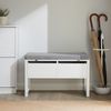 SoBuy FSR88-W Schuhbank, MDF, Lackiert, Weiß, 72 x 46 x 30 cm Bild 2