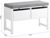 SoBuy FSR88-W Schuhbank, MDF, Lackiert, Weiß, 72 x 46 x 30 cm Bild 3