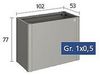 Biohort Hochbeet 102 x 53 x 77 cm (BxTxH) lieferbar in 3 Farben dunkelgrau-metallic Bild 3
