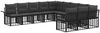 vidaXL Outdoor-Sofagarnitur 11 pcs Schwarz und Dunkelgrau Polyester 3437781 Bild 2