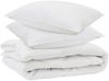 vidaXL Ganzjahresbettdecke mit Kissen 3 pcs Weiß Mikrofaser 3377625 Bild 2