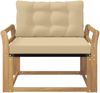 vidaXL Outdoor-Sofagarnitur Massives Akazienholz und Textilene Weiß 3439067 Bild 5