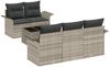 vidaXL Sofa Set mit Kissen 6 pcs Hellgrau Poly-Rattan 3345242 Bild 2