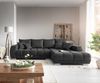 Ecksofa Josea 300x220 cm Mikrofaser Schwarz Recamiere rechts Bild 2