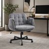 Leawin Drehstuhl Bürostuhl ergonomisch Schreibtischstuhl mit breitem Sitz, Mit Chenille-Bezug, 5-fach Armlehnen und 150 kg Tragkraft Bild 2