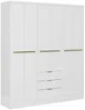 Vente-unique - PEROLI Wardrobe and walk-in wardrobe Holz, Platte Weiß - B 46,5 cm x H 206 cm x L 180 cm Bild 3