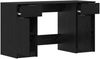 vidaXL Schreibtisch mit Speicher Schwarz Eichen-Optik 133 x 50 x 75 cm 3332512 Bild 5