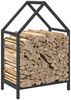 vidaXL Brennholzregal Schwarz 40x25x60 cm Kaltgewalzter Stahl 864291 Bild 4