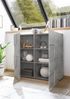 INOSIGN Highboard Dama Höhe 111 cm, Breite 121 cm, Kommode 2 Türen, Hochkommode, Front in 3D-Optik, viel Stauraum, verschiedene Farben Bild 3