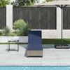 vidaXL Sonnenliege mit Auflagen Grau 55x200x25,5cm Poly Rattan 4104099 Bild 3
