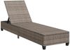 vidaXL Sonnenliege mit Auflagen Grau 55x200x25,5cm Poly Rattan 4104099 Bild 4