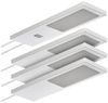 SO-TECH® LED Unterbauleuchte LED Möbelleuchte GIULIA II, stufenlos dimmbar, LED fest integriert, Warmweiß, 4er Set warmweiß mit/ohne Sensor inkl. 33W Trafo, silbergrau Bild 5