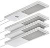 SO-TECH® LED Unterbauleuchte LED Möbelleuchte GIULIA II, stufenlos dimmbar, LED fest integriert, Warmweiß, 4er Set warmweiß mit/ohne Sensor inkl. 33W Trafo, silbergrau Bild 4