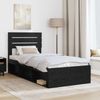 vidaXL Bettrahmen Schwarz 90 x 190 cm Massives Kiefernholz 3411464 Bild 3