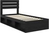 vidaXL Bettrahmen Schwarz 90 x 190 cm Massives Kiefernholz 3411464 Bild 4